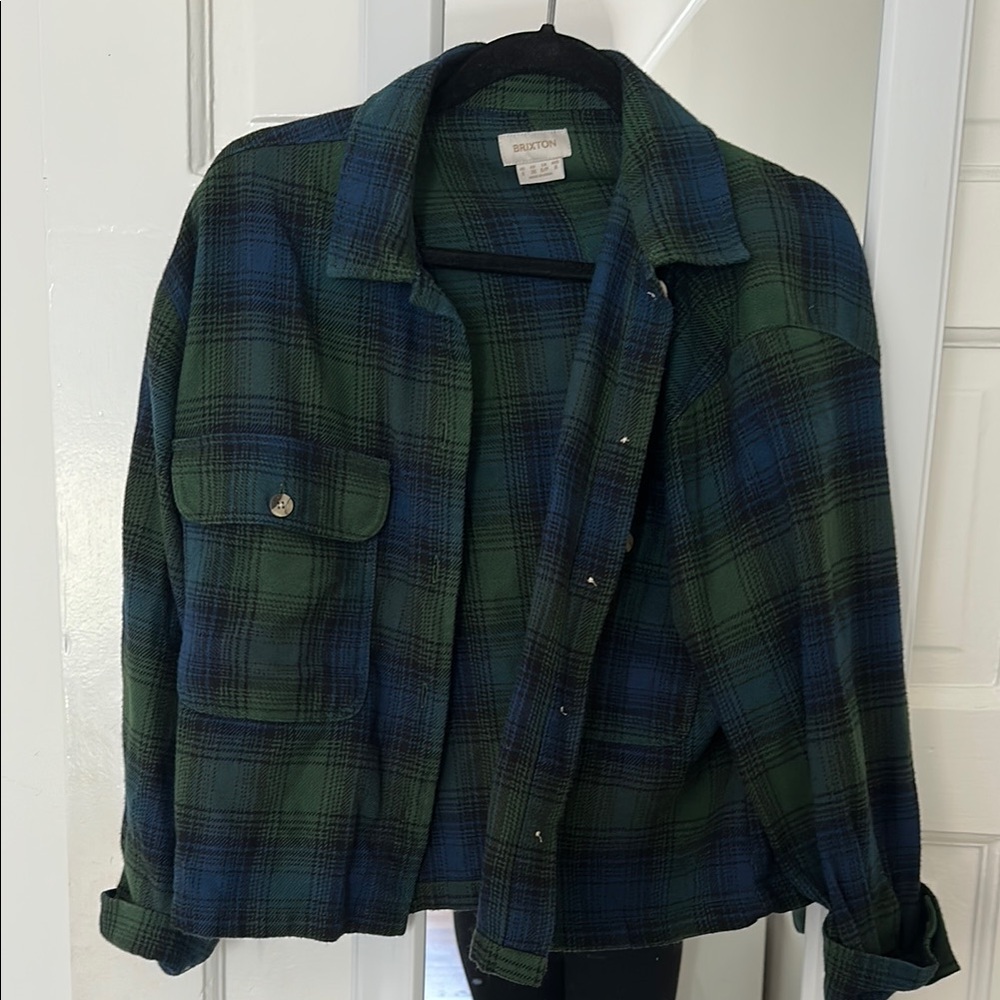 Brixton: Blue and Green Plaid Jacket